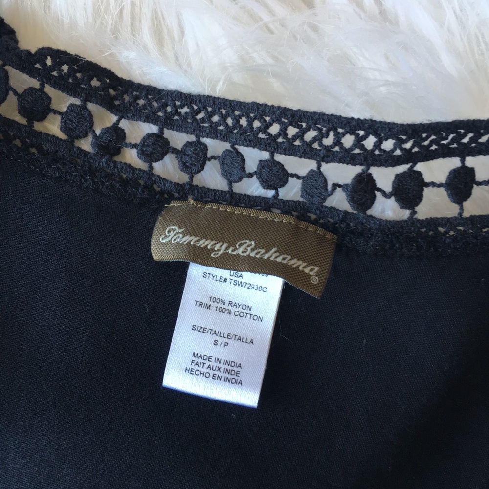 SOLD Tommy Bahama Black Tunic Beach Coverup - Picture 7 of 8